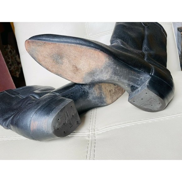 VTG MEN’s Black Custom Ammons Western COWBOY Boots main image 12